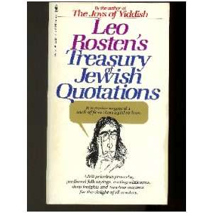  TREASURY OF JEWISH QUOTATIONS Leo Rosten Books