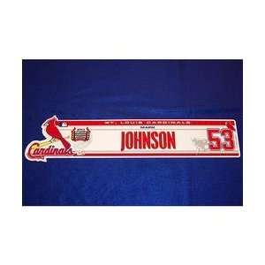  St. Louis Cardinals Mark Johnson 2008 Locker Nameplate 