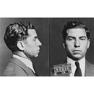  Charles Lucky Luciano 1936 NYPD Mugshot 8 1/2 x 11 