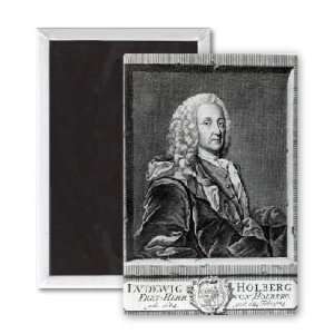 Ludvig Holberg, engraved by Johann Martin   3x2 inch Fridge Magnet 