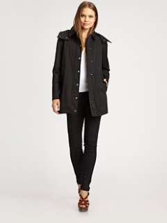 Burberry Brit   Hooded A Line Raincoat