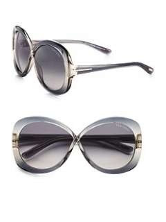 Tom Ford Eyewear   Margot Acetate Crossover Butterfly Sunglasses