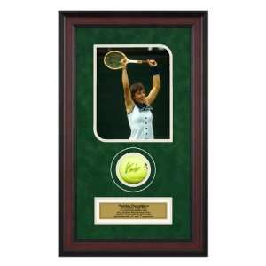 Martina Navratilova Wimbledon Match Framed Autographed Tennis Ball 