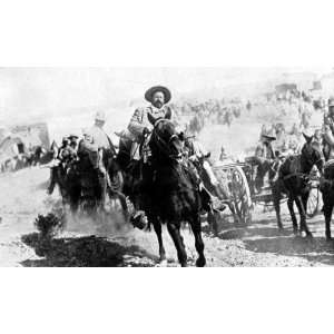 Pancho Villa Riding with Army Near Ojinaga, Mexico 1913 Photo