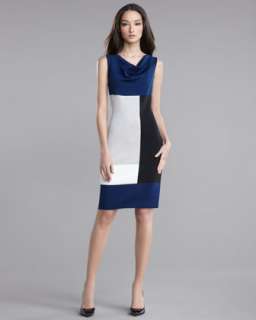 Draped Colorblock Dress  