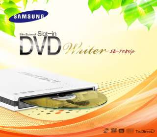 Samsung Slot in Slim External DVD Writer SE T084P White  