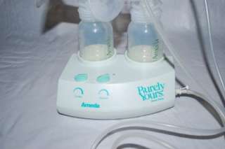 Ameda Purely Yours Breastpump Double Electric + 4 bottles & lids 