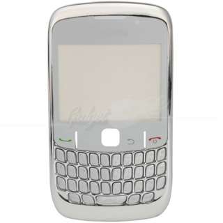 Silver housing faceplate case for blackberry curve 8520  