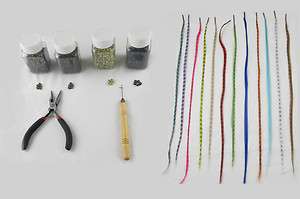 60 Feather Hair Extension DIY Kit with Synthetic Feathers  