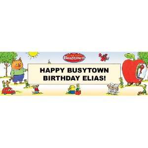Richard Scarrys Busytown   Personalized Banner Medium 24 x 80