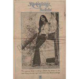 Rita Coolidge Original LP Promo Poster Ad 1972