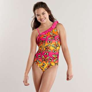 Mudd Butterfly One Piece Swimsuit   Girls 7 16