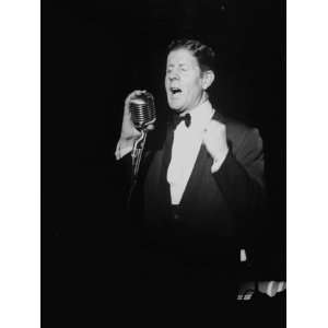  Singer Rudy Vallee, at a Night Club Singing Photographic 