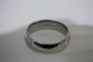   Platinum Wedding Band Comfort Fit High Polished 6mm Mens Ring Sze 8.25