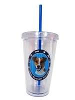 New Jack Russell Clear Insulated Acrylic 16 OZ Tumbler Nice Graphic 