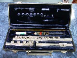 Artley 9 0 Solid Sterling Silver Open Hole Flute & Case (Rare)  