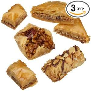 Sinbad Sweets Baklava Assortment (14 Piece), 17 Ounce Red Gift Boxes 