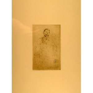  1914 Whistler Stephane Mallarme Poet Sketch Lithograph 