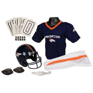   Broncos Kids/Youth/Boys Deluxe Football Helmet/Jersey/Pants Uniform