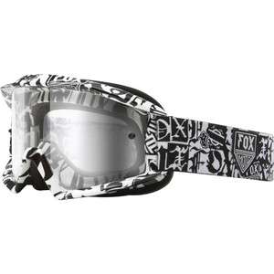 Fox Racing CO Main Glam Black White with Clear Goggles  