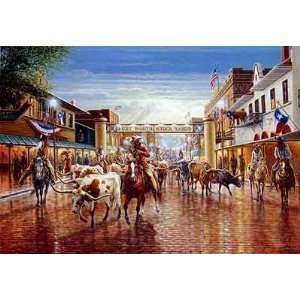  Jack Terry   Cowtown Canvas Giclee