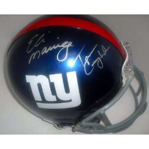  New York Giants Eli Manning & Tom Coughlin Hand Signed 