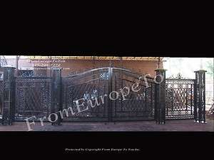 28ft. VICTORIAN STYLE DRIVEWAY GATES AND PILLARS GATE37  