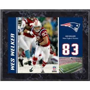 Wes Welker Sublimated 8x10 Marble Plaque  Details New England 