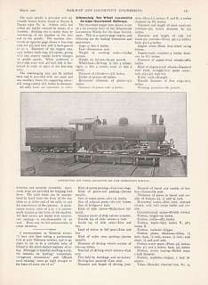 1901 Article Cape Government Railways Ten Wheeler  