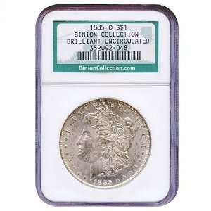  1885 O Binion Collection Morgan Dollar BU NGC