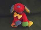 BABY GUND TUTTI FRUTTI Baby Musical Red Puppy Dog Learning Toy Rattle 