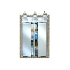   Traditional Integral Lighted Double Door DD/LT2434RWAVAL Wave Almond