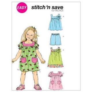  McCalls Patterns M6261 Childrens/Girls Top, Dresses and 