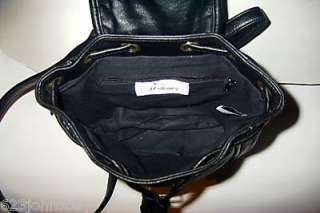 Worthington BLK Leather Handbag Bucket Tote Adorable  