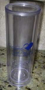 Hot Cold Thermal TRAVEL TUMBLER Glass w/ Two Lids Coffee Soda Mug BPA 