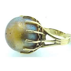  Vintage 14k Gold & Art Glass Ring Hand Crafted Everything 