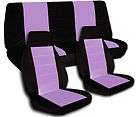 2FRONT SEAT COVERS REAR BENCH IN BLK PURPLE GOODQUALITY items in 