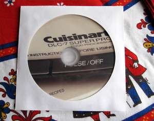 Cuisinart Super Pro DLC 7 Instructions Manual CD  