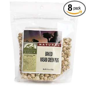 Woodstock Farms Baked Wasabi Green Peas, 8 Ounce Bags (Pack of 8 