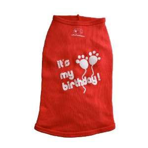   and Meow Dog Tank Top, Its My Birthday, Red, Extra Large