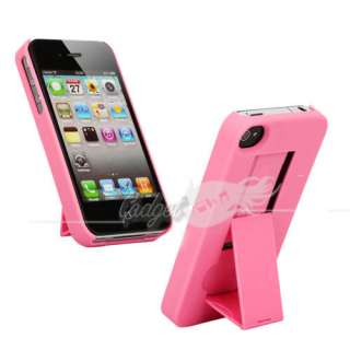 DELUXE HARD STRETCH BRACKET STAND CASE COVER FOR APPLE IPHONE 4 4S 4G 