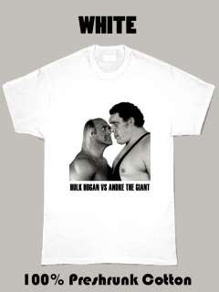 Hulk Hogan vs Andre the Giant retro wrestling t shirt  