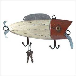 Fishing Lure Wall Plaque With Hooks   Style 35135