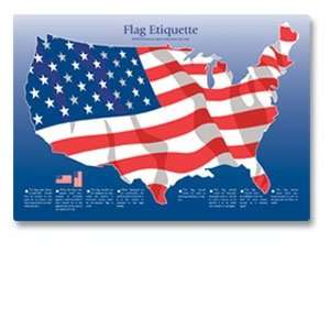   Hoffmaster 901 ECO64 Flag Etiquette Recycled Placemat