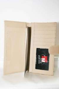 New MUNDI GENUINE Leather SLIM Checkbook Cover Wallet Sale RED BLACK 