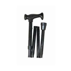  Mabis Adjustable Folding Cane w/ Ergonomic Handle, Black 