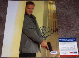 Kiefer Sutherland 24 firmó fotos 8x10 JACK BAUER PSA