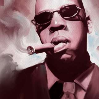 JAYZ JAY Z PAINTING poster cd CANVAS POP PAINTING #A  
