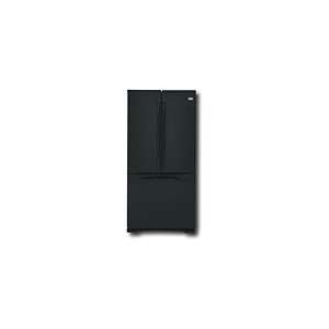   222 Cu Ft French Door Refrigerator   Black on Black Appliances