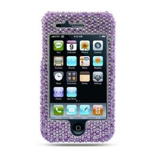 Purple HEART Jewel DIAMOND Bling Case for Apple iPHONE 3G 3Gs 